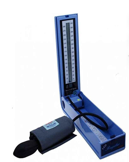 Diamond BPDG 034 Blue Apparatus LCD Regular BP Monitor with Velcro Cuff Battery