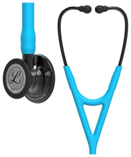 Littmann Cardiology IV: Smoke Finish Chest-Piece with Turquoise Tubing 6171