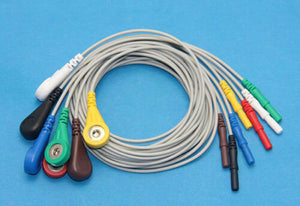 Holter Cable Leads 1.5 mm Din (Female socket type) Snap type leads