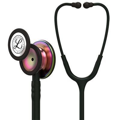 Littmann Stethoscope Classic III: Rainbow-Finish Chestpiece, black stem and headset, Black Tube 5870