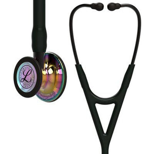 Littmann Stethoscope Cardiology IV: High Polish Rainbow-Finish Chestpiece, Black Tube, Smoke Stem and Smoke Headset, 27 inch, 6240