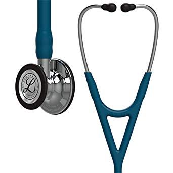 Littmann Stethoscope Cardiology IV: Mirror-Finish Chest-Piece, Caribbean Blue Tube, 27 Inch, 6169