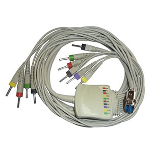 Uniem 2K 10 Lead ECG Patient Cable (4mm Banana)