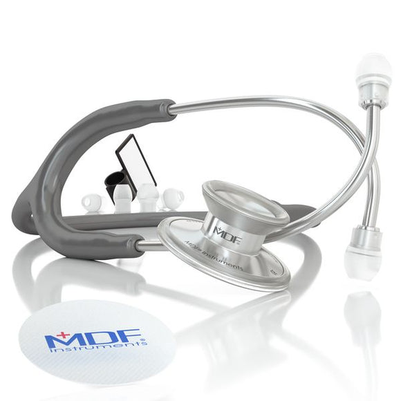 MDF Acoustica Lightweight Dual Head Stethoscope- Grey (MDF747XP12)
