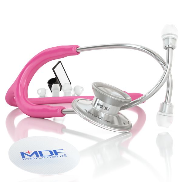 MDF Acoustica Lightweight Dual Head Stethoscope- Fuschia (MDF747XP32)