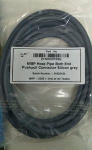NIBP Hose Pipe Both End Pushpull Connector Silicone Grey