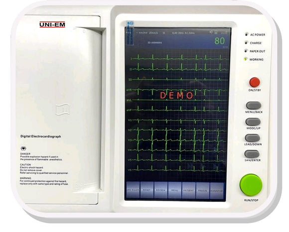 UNI-EM Cardiomin 12C Electrocardiograph Machine
