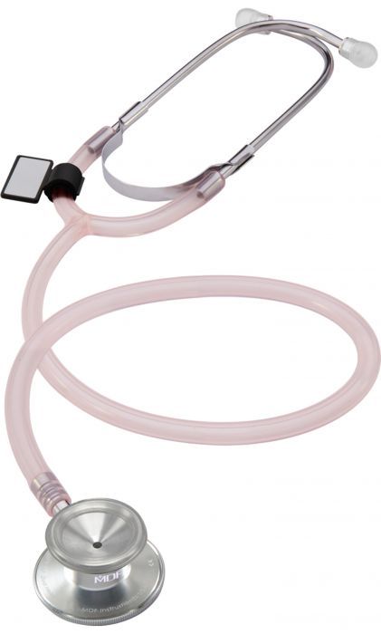 MDF Dual Head Pediatric Stethoscope- Translucent Pink (MDF747CICO)