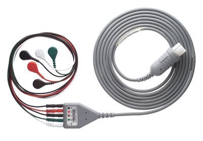 ECG Monitor cable - 5  lead ECG cable compatible with Philips - V 24/ L & T - Galaxy & GE Dash 2000
